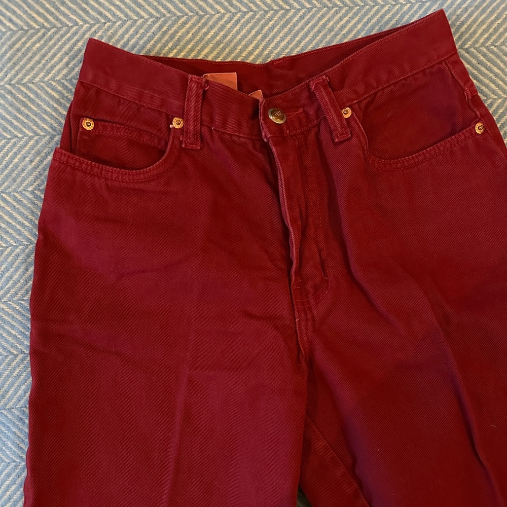 Vintage cranberry red jeans